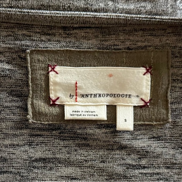 Anthropologie Silver Wrap Blouse - Picture 7 of 8